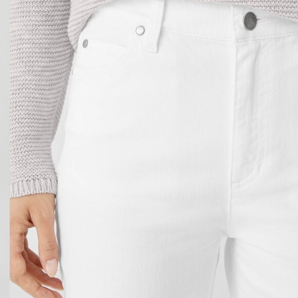 Eileen Fisher White High Waist Straight Ankle Jeans Size 22 NWT $178 - Picture 5 of 6